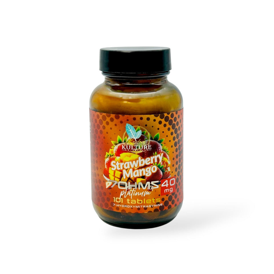 KratomKulture_7OHMSPlatinum_40MG_101Tablets_StrawberryMango