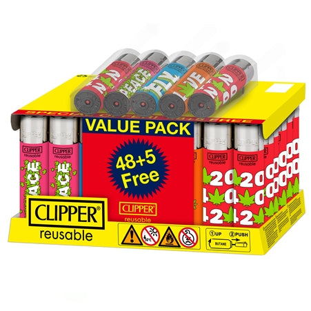 Clipper Lighters | Large | 48+5 Free | Psycho Animals