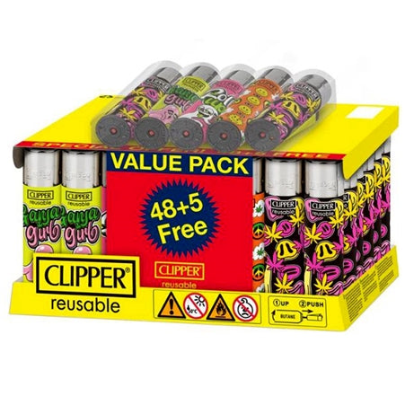 Clipper Lighters | Large | 48+5 Free | Psycho Animals
