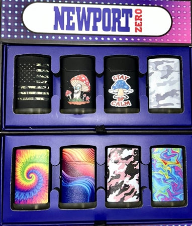 Newport Zero | 40 ct Jet Flame Pocket Size Lighter | Assorted Designs