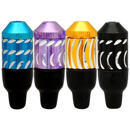 2" Diamond Cut Metal Pipe | Rubber Tip | Colors Come Assorted