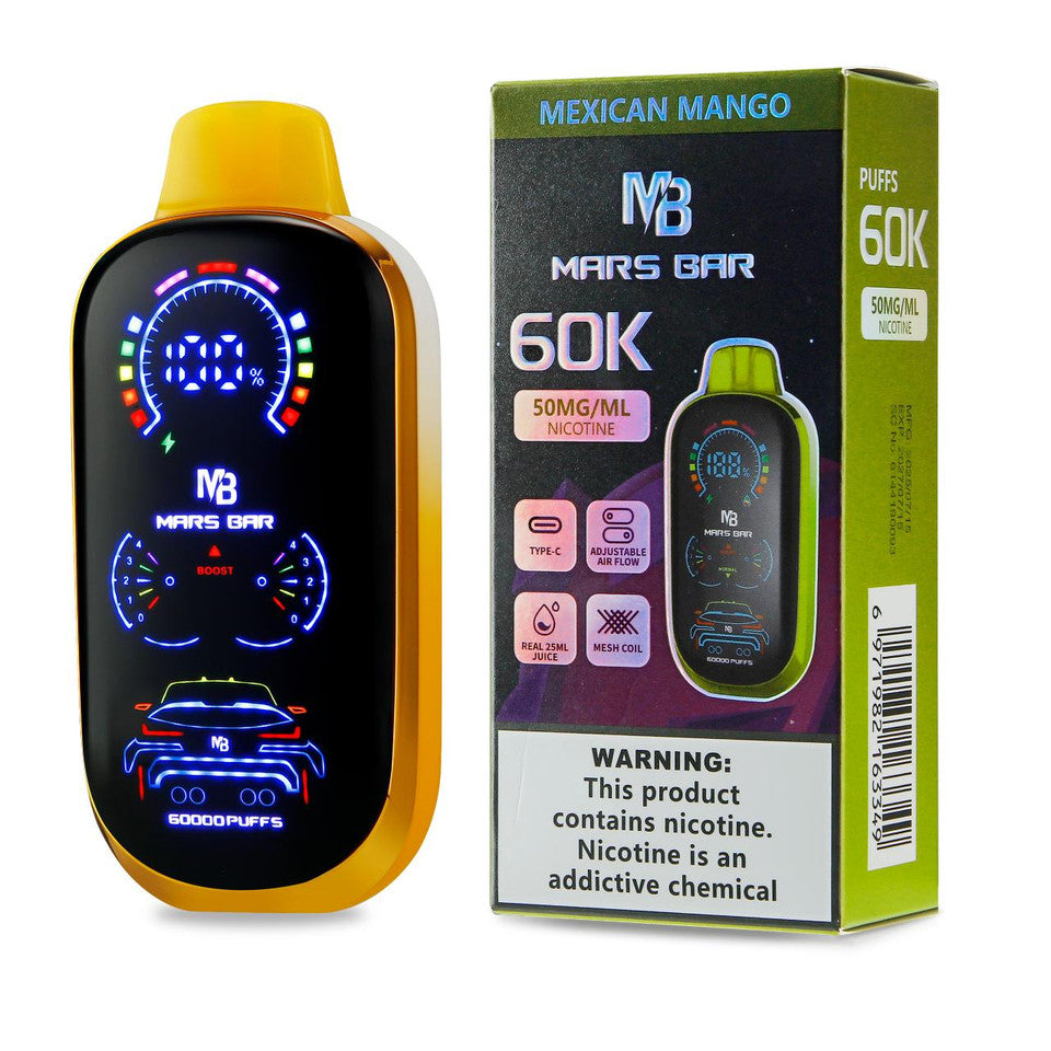 Mars Bar | 60K Puffs | 50MG/ML Nic | 5 Pack | Multiple Flavor Option