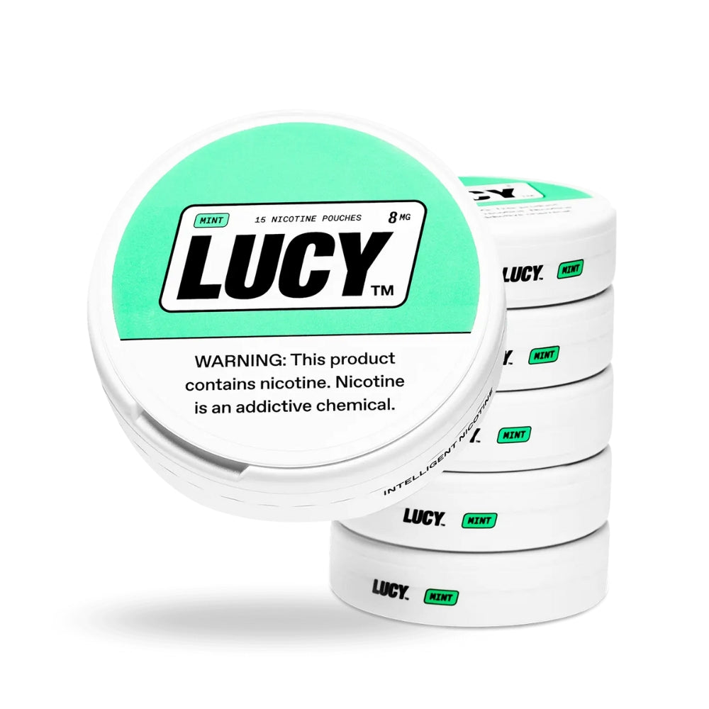 Lucy Nicotine Pouches | 8MG | 15 Pouches Per Pack | 5 Pack | Multiple Flavor Option