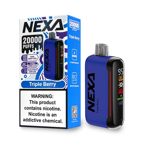 Nexa_20KPuffs_5Pack_TripleBerry