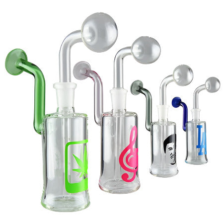Oil Burner Water Pipe | Decal Design | Color | 8"