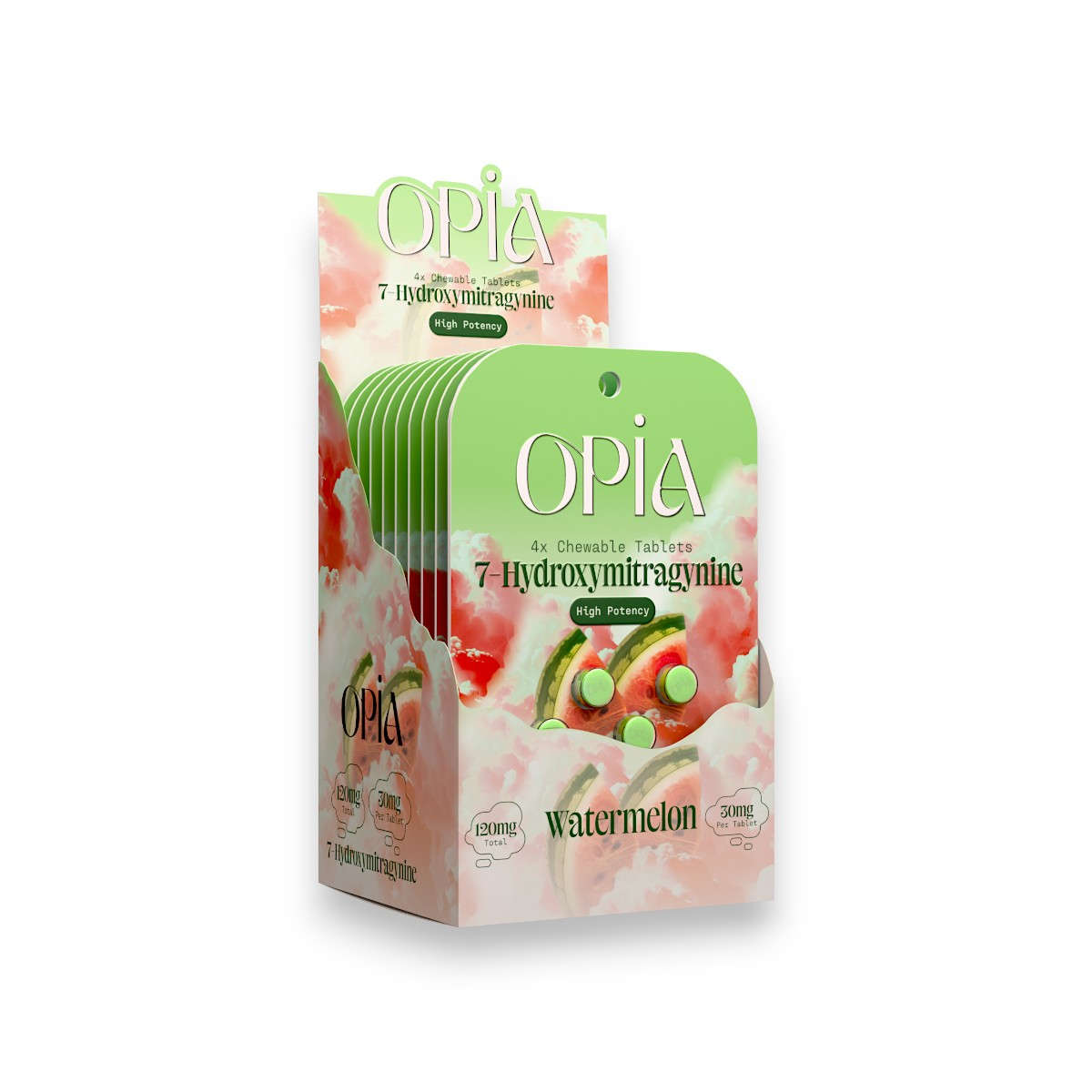 OpiaChewableTablets_7Hydroxy_120MG_Watermelon