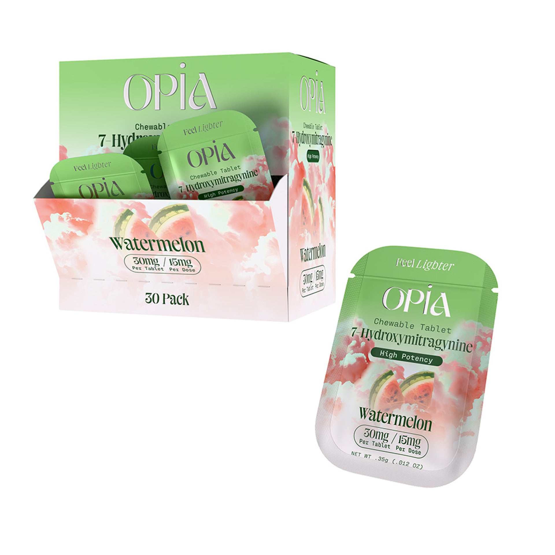 OpiaChewableTablets_7Hydroxy_30MG_Watermelon
