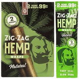 Zig-Zag Hemp Wraps | 25 Packs | 2 Wraps Each Pack | 50 Hemp Wraps | 4 Flavor Choices