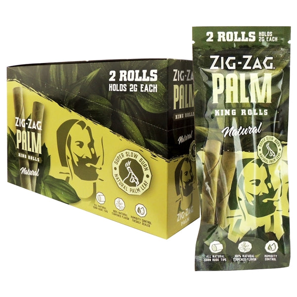 Zig-Zag Palm | King Rolls | 2G | 2 Rolls | 15 Packs | Natural