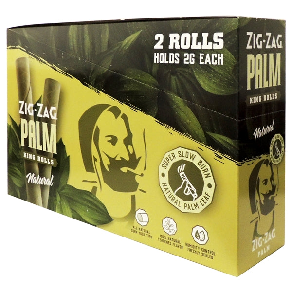 Zig-Zag Palm | King Rolls | 2G | 2 Rolls | 15 Packs | Natural