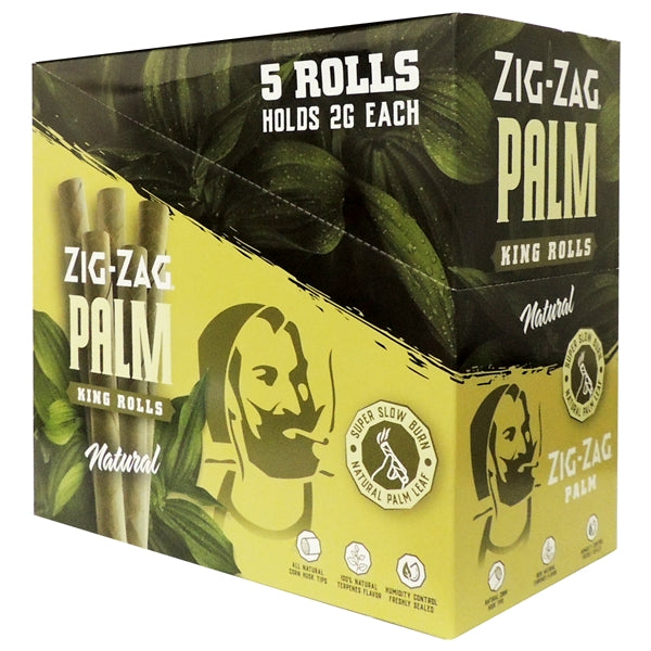 Zig-Zag Palm | King Rolls | 2G | 5 Rolls | 15 Packs | Natural
