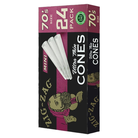 Zig-Zag 70's Cone | Mini Ultra Thin | 24 Packs