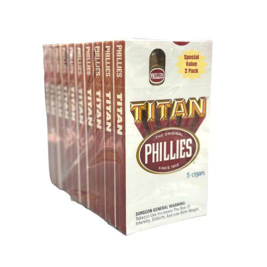 Phillies Titan | Special Value 2 Pack | 10 Pack | 5 Cigars Per Pack