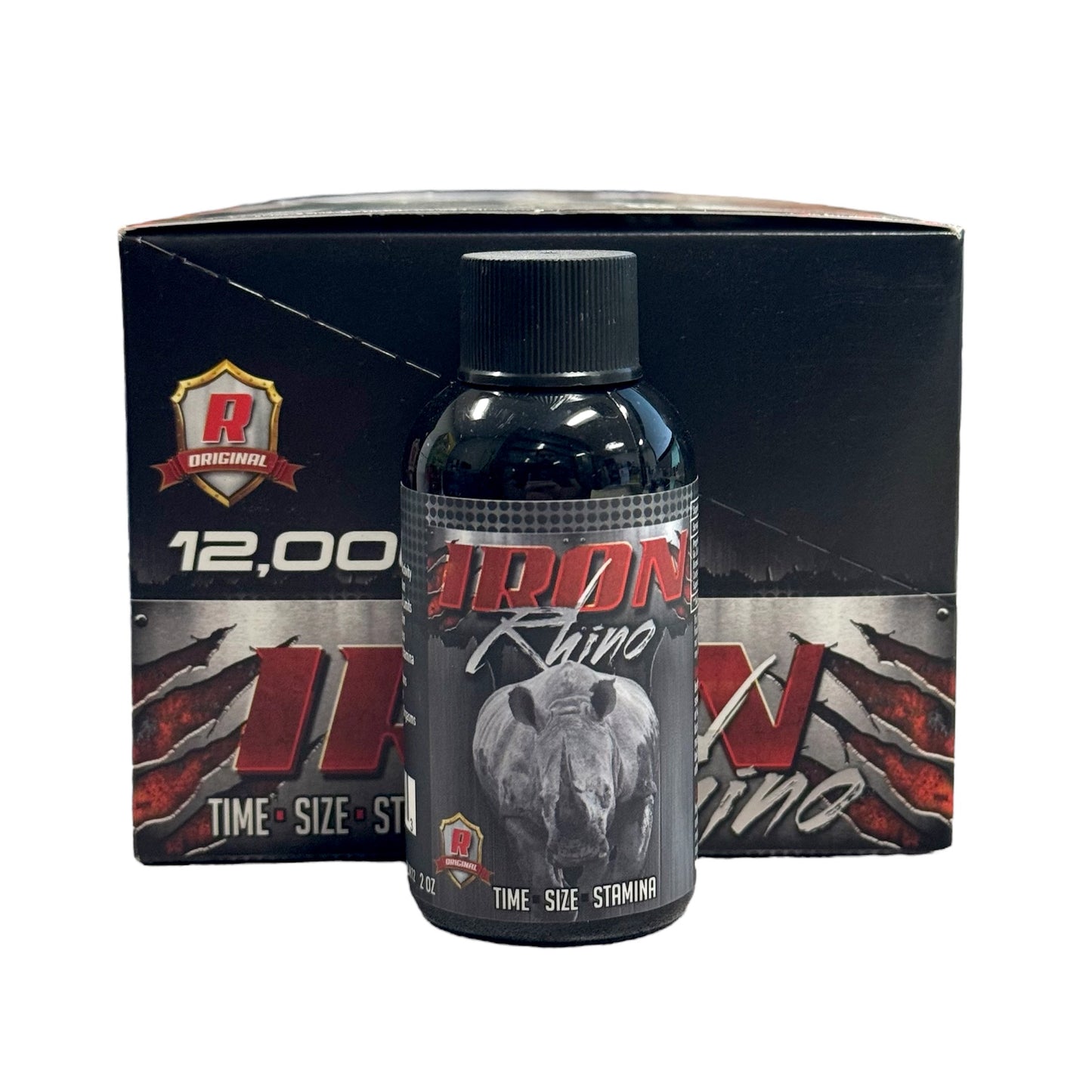 IRON RHINO 12000 | 12 Bottles Per Display | 2oz Per Bottle