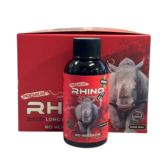 RHINO 69 600K Premium | 12 Bottles Per Display | 2oz Per Bottle