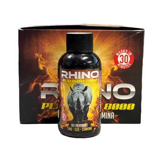 RHINO Platinum 8000 | 12 Bottles Per Display | 2oz Per Bottle
