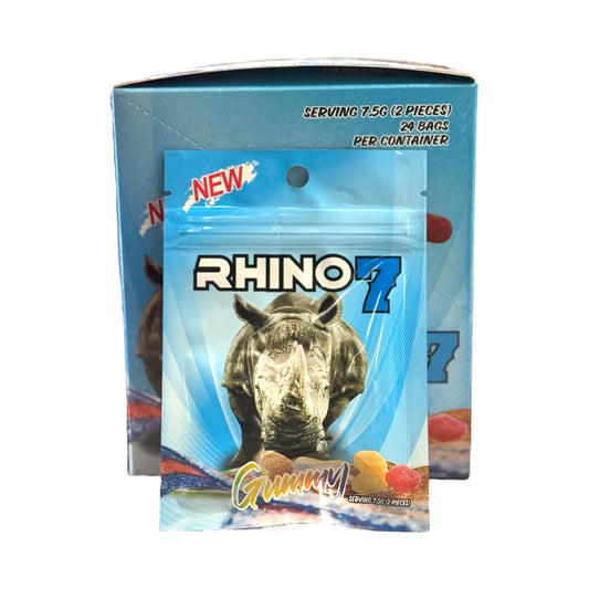 RHINO Gummy 7 | 24 Bags Per Display | 2 Pieces Per Bag