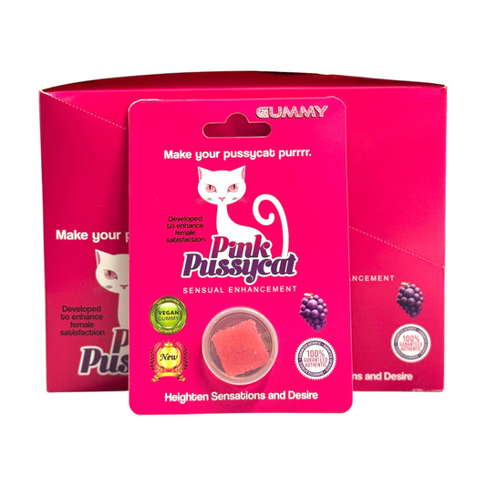 Pink Pussycat Gummy | Grape | 24ct Per Display