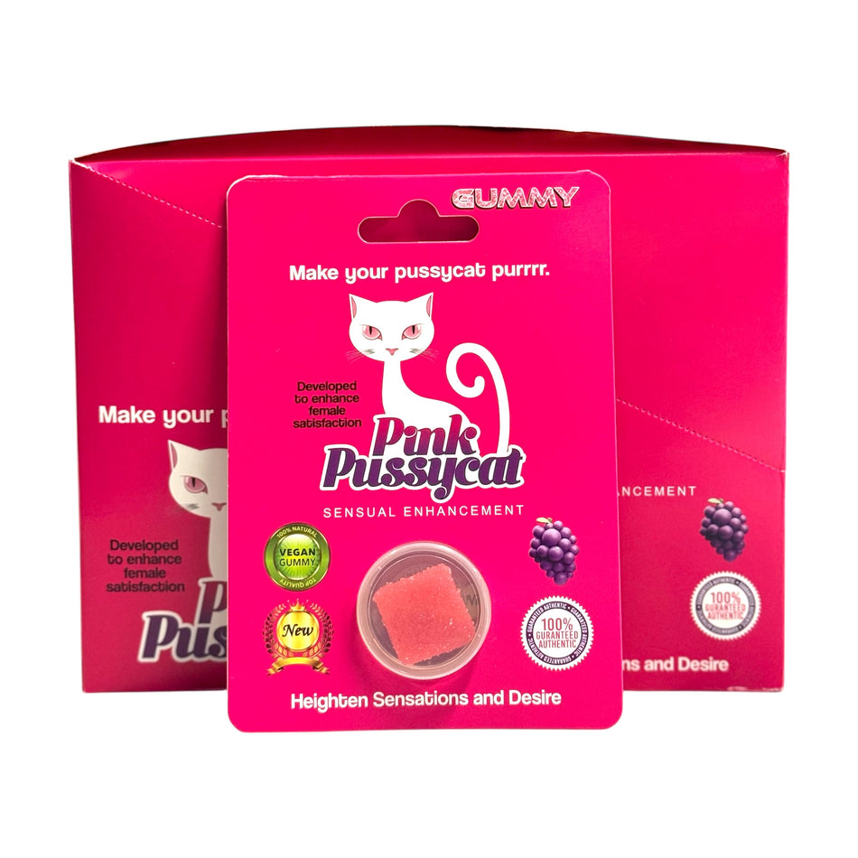 Pink Pussycat Gummy | Grape | 24ct Per Display
