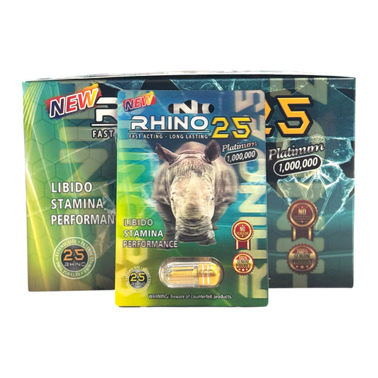 RHINO 25 Platinum 1,000,000 | 24ct Per Display | Single Shot