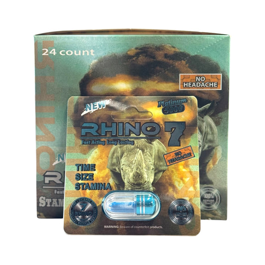RHINO 7  Platinum 5000 | 24ct Per Display | Single Shot