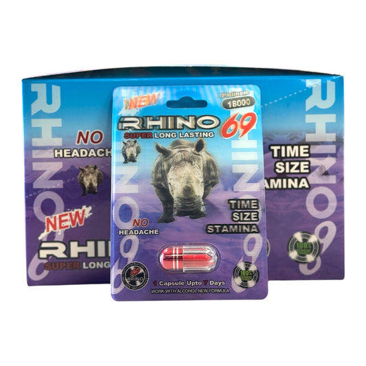 RHINO 69 Platinum 18000 | 24ct Per Display | Single Shot