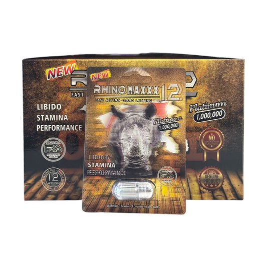 RHINO Maxxx 12 Platinum 1,000,000 | 24ct Per Display | Single Shot