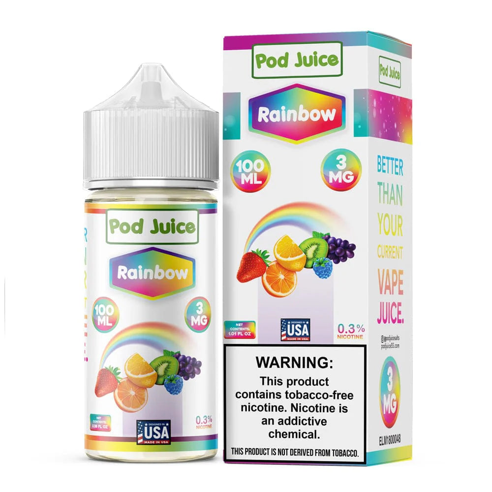 Pod Juice Nicotine E-Juice | 3-6MG | 100ML | Multiple Flavor Option