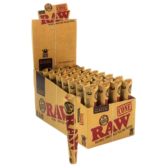 RawClassicCone_KingSize_32PacksPerBox_3ConesPerPack
