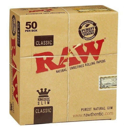 RawClassicRollingPaper_KingSizeSlim_50PerBox