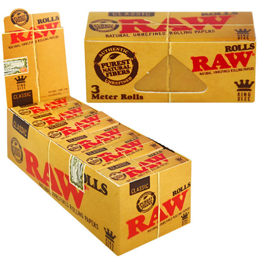 RawClassicRollingPaper_KingSize_3MeterRolls_12PerBox
