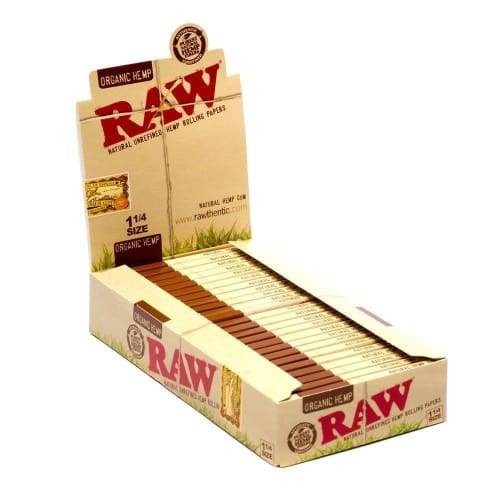 RawOrganicHempRollingPaper_11/4Size_24PerBox