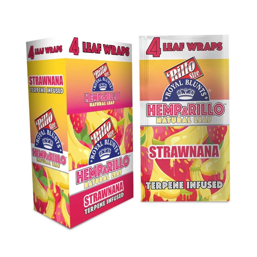 RoyalBlunts_HemparilloNaturalLeaf_4LeafWraps_Strawnana