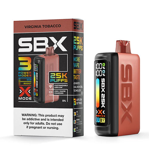 SBX Metatine 25K Disposable Vape – Virginia Tobacco (5 Count)