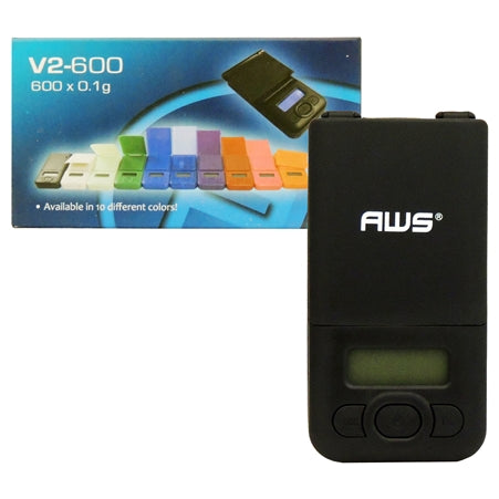 AWS V2-600 Digital Scale | 600 x 0.1g | Black