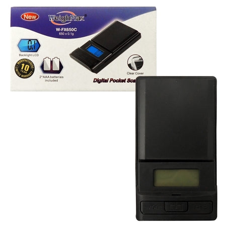 WeighMax W-FX650 | Digital Pocket Scale | 650 x 0.1g | Black