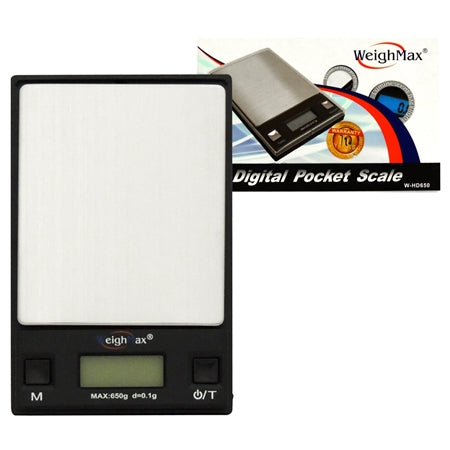 WeighMax W-HD650 | Digital Pocket Scale | 650 x 0.1g | Black