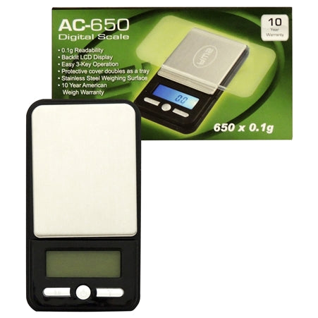AWS Digital Scale AC-650 | 650 x 0.1g | Black