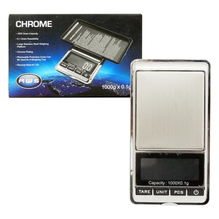 AWS Digital Scale | Chrome 1000g x 0.1g