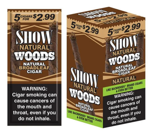 Show Woods | Natural Broadleaf Cigar | 5 Cigars For $2.99 | 2 Flavor Option