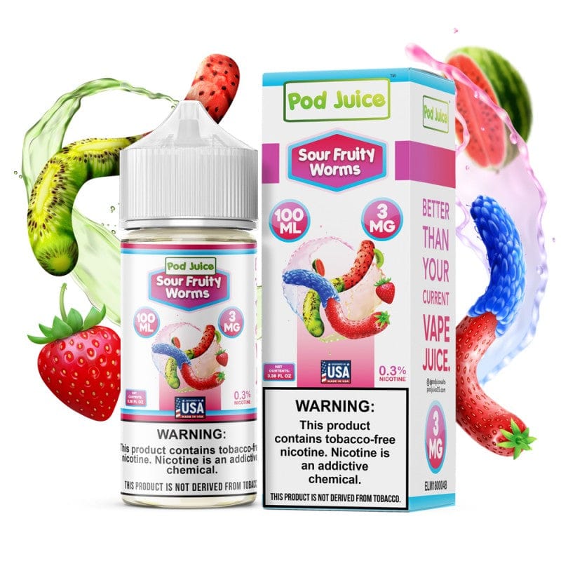 Pod Juice Nicotine E-Juice | 3-6MG | 100ML | Multiple Flavor Option