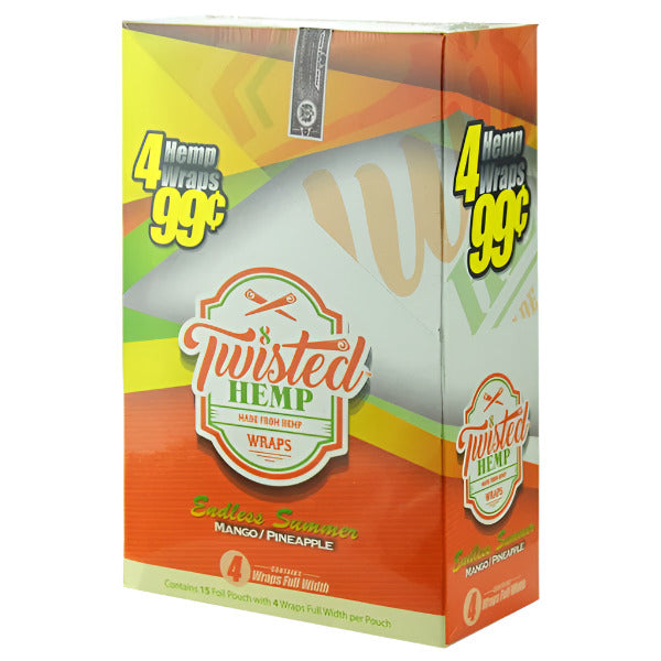 Twisted Flavored Wraps | 15 Pouches | 4 Wraps Each | Multiple Flavors Available.