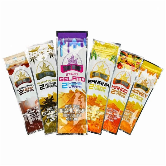 True Hemp Wraps | Organic Hemp | 25 Pouches 2 Hemp Wraps