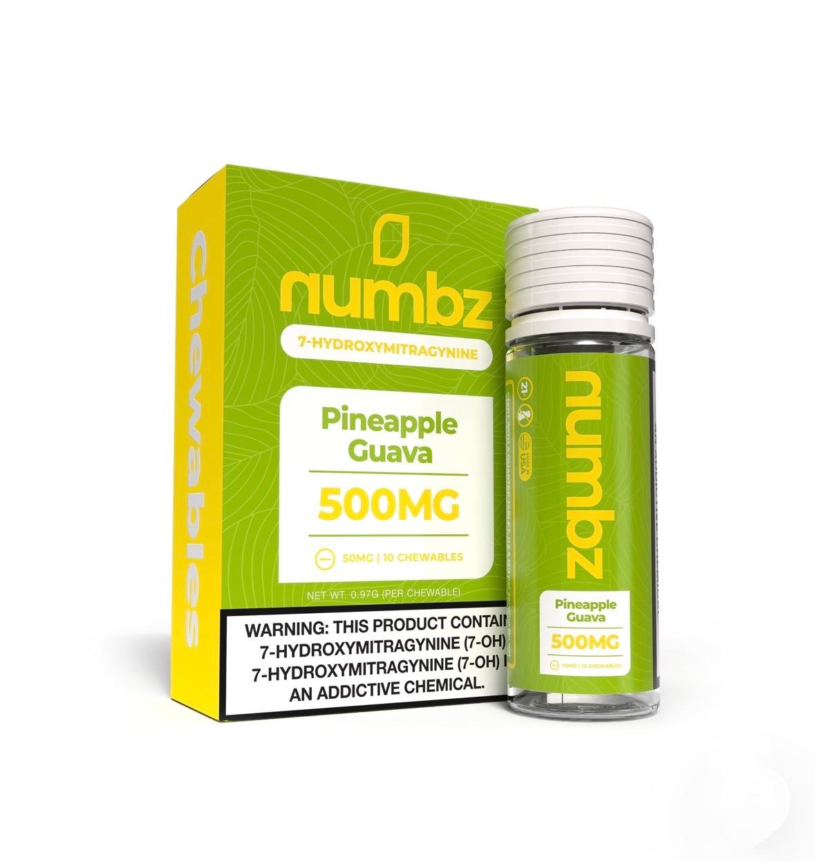 Numbz 7-OH Chewables 500MG (10 x 50MG) Multiple Flavors Wholesale