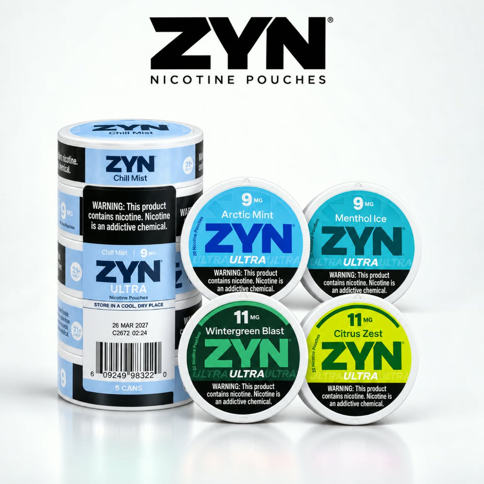 Zyn Ultra Nicotine Pouches | 5 CT | 20 Pouches per box