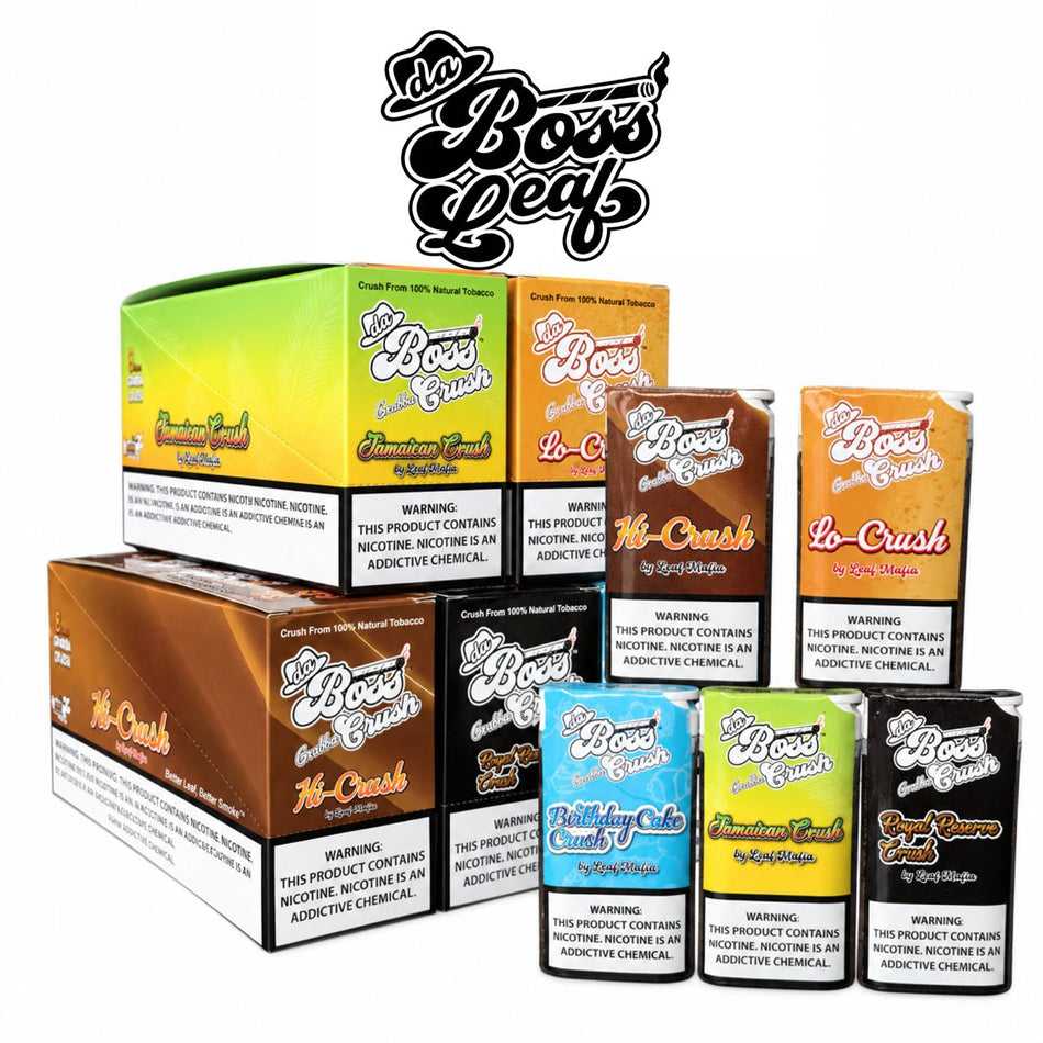 Boss Leaf Grabba Crush | 8 Pouc Per Pack | Multiple Flavor Option