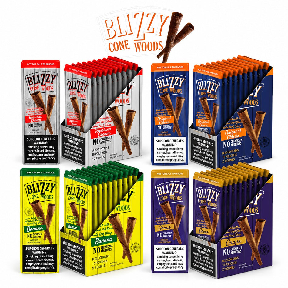Blizzy Cones Woods | 10 Pouches & 2 Handmade Pre-Rolls | Pink
