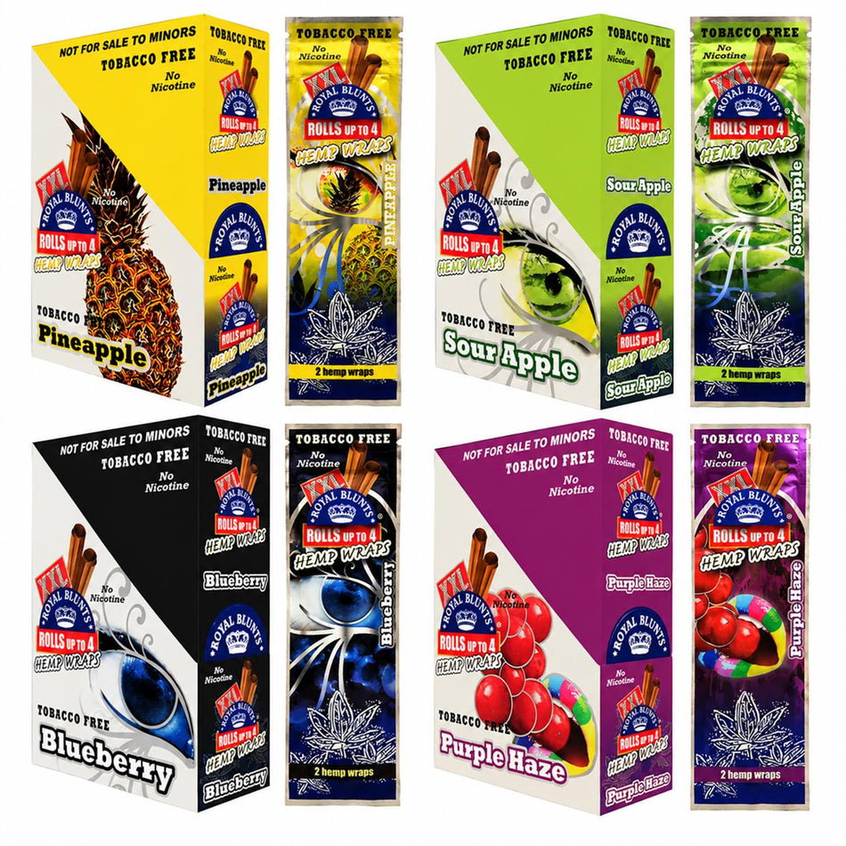 XXL02  XXL Royal Blunts | Hemp Wraps | 2 Wraps | 25 Packs