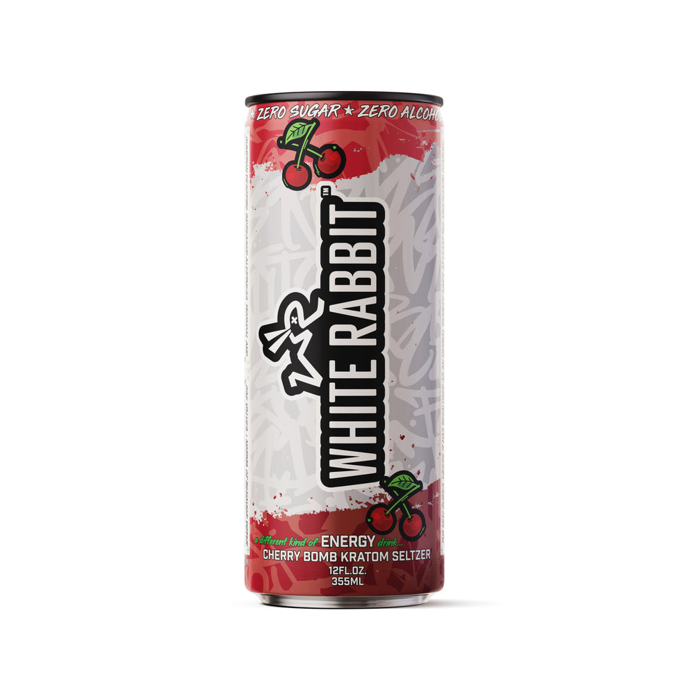 White Rabbit Kratom Seltzer Drink | 12CT | Multiple Flavor Option ...
