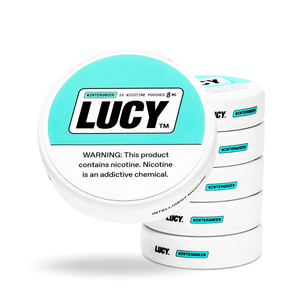 Lucy Nicotine Pouches | 8MG | 15 Pouches Per Pack | 5 Pack | Multiple Flavor Option